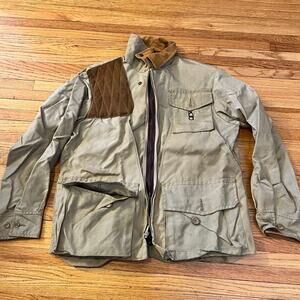 Vintage 1970s Bob Allen Hunting Jacket Mens Medium Brown Button Up Shooting